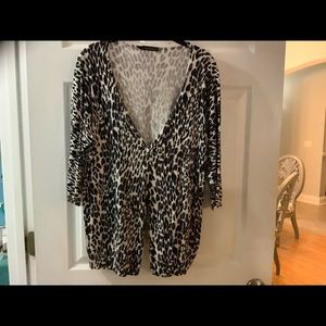 Black and white spotted sweater